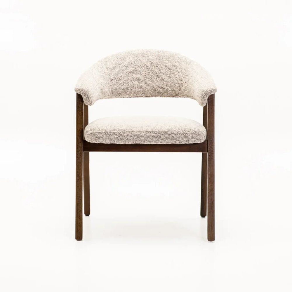 Alora Wooden Leg Dining Chair- Walnut Leg