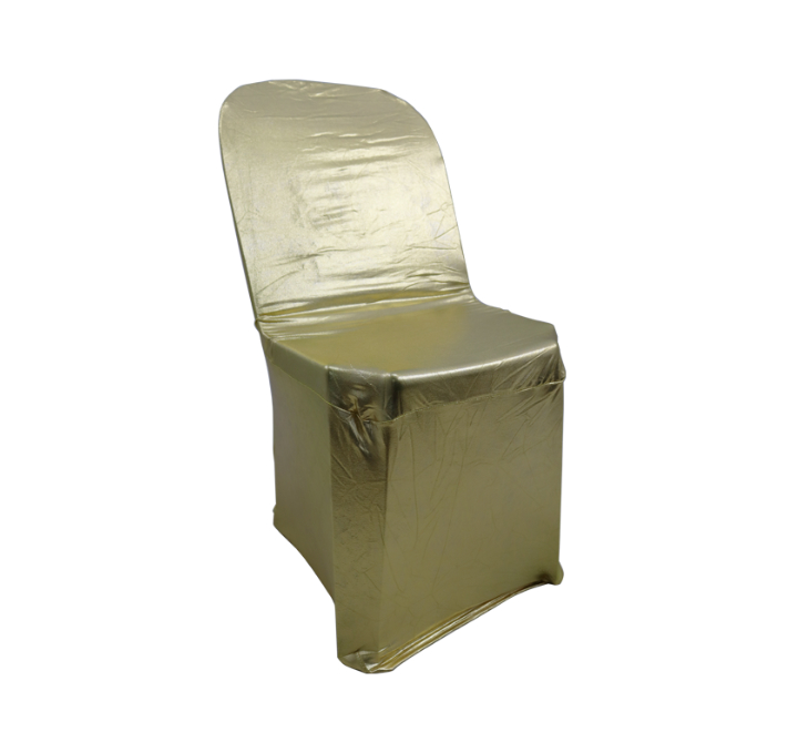 Metallic Gold Stretch Chair Cover
