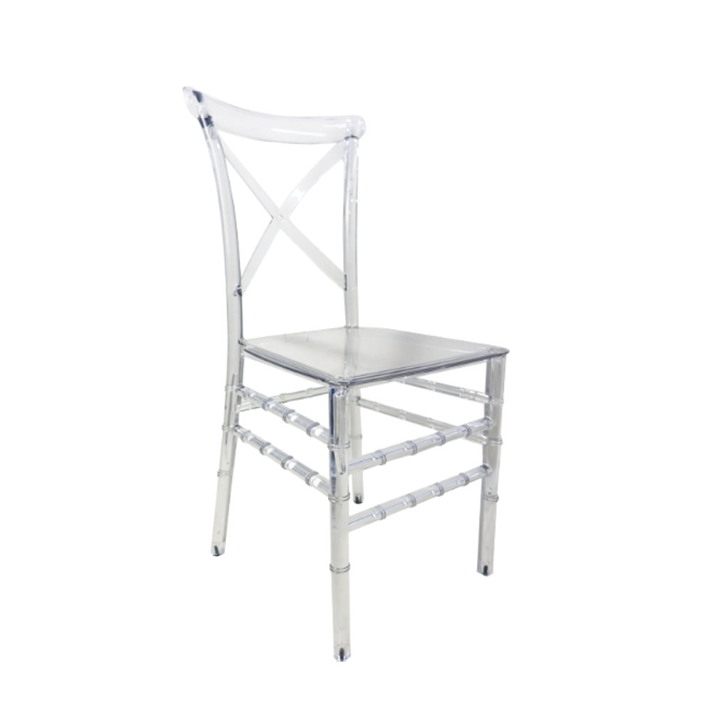 Clear Cross-Back Chair