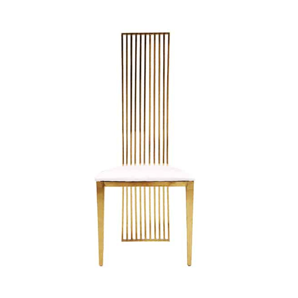 Gold Dining Chair With Steel Back