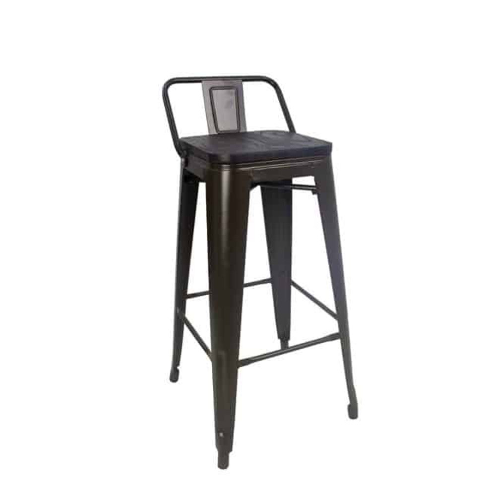 Replica Tolix Bar Chair With Wooden Seat