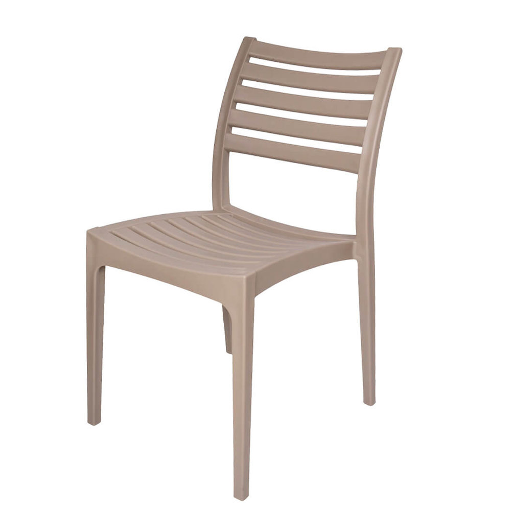Rimini Chair Slatted – Taupe
