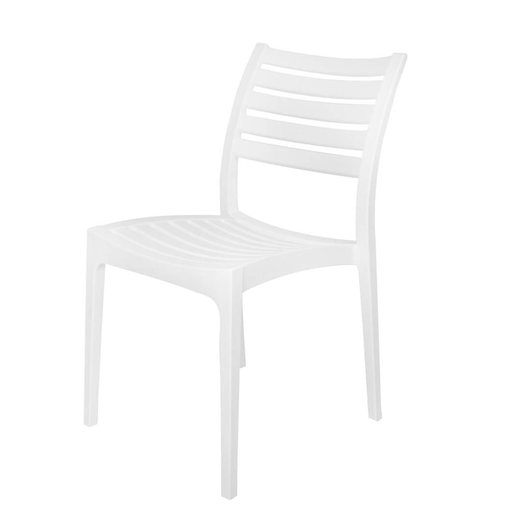 Rimini Chair Slatted – White