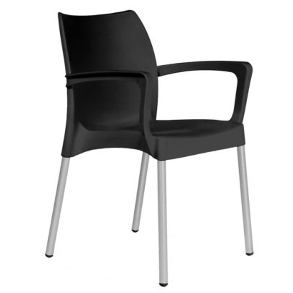 Sapphire Armchair Alu Legs – Black
