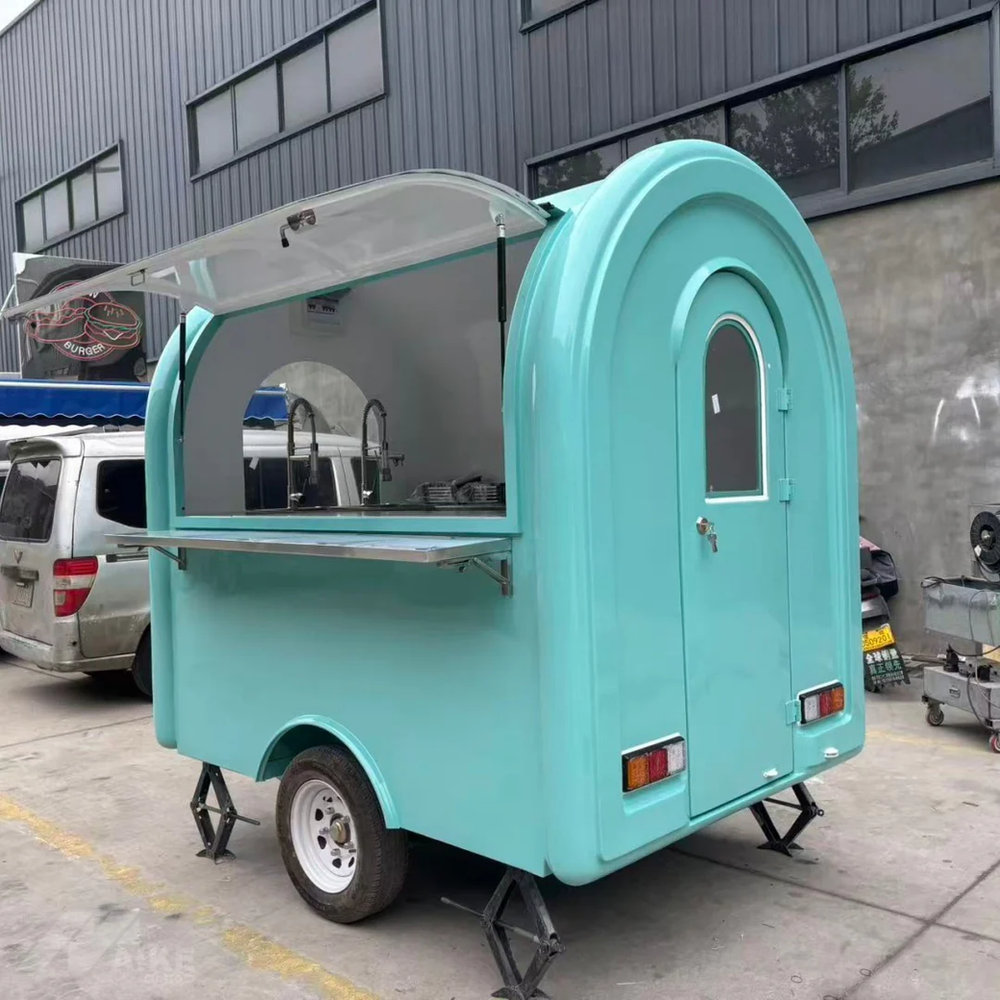 2.19m Round Top Food Trailer for Mobile Coffee & Ice Cream