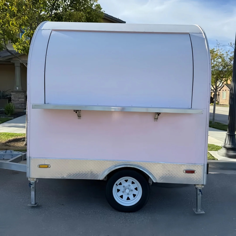 Pink Coffee Food Trailer Mobile Commercial Kitchen