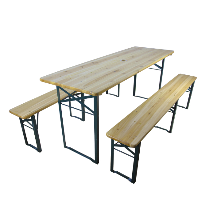Wooden Table and Bench Set (Rustic)